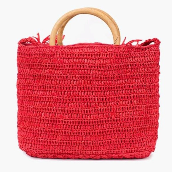 Cleobella Anthropologie Raffia Tote Crossbody NWT - Picture 3 of 3